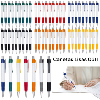 50 Caneta Lisa Sem Gravação Transfer Sem Estampa K10P Personalizável Emborrachada Colorida em Oferta na Shopee