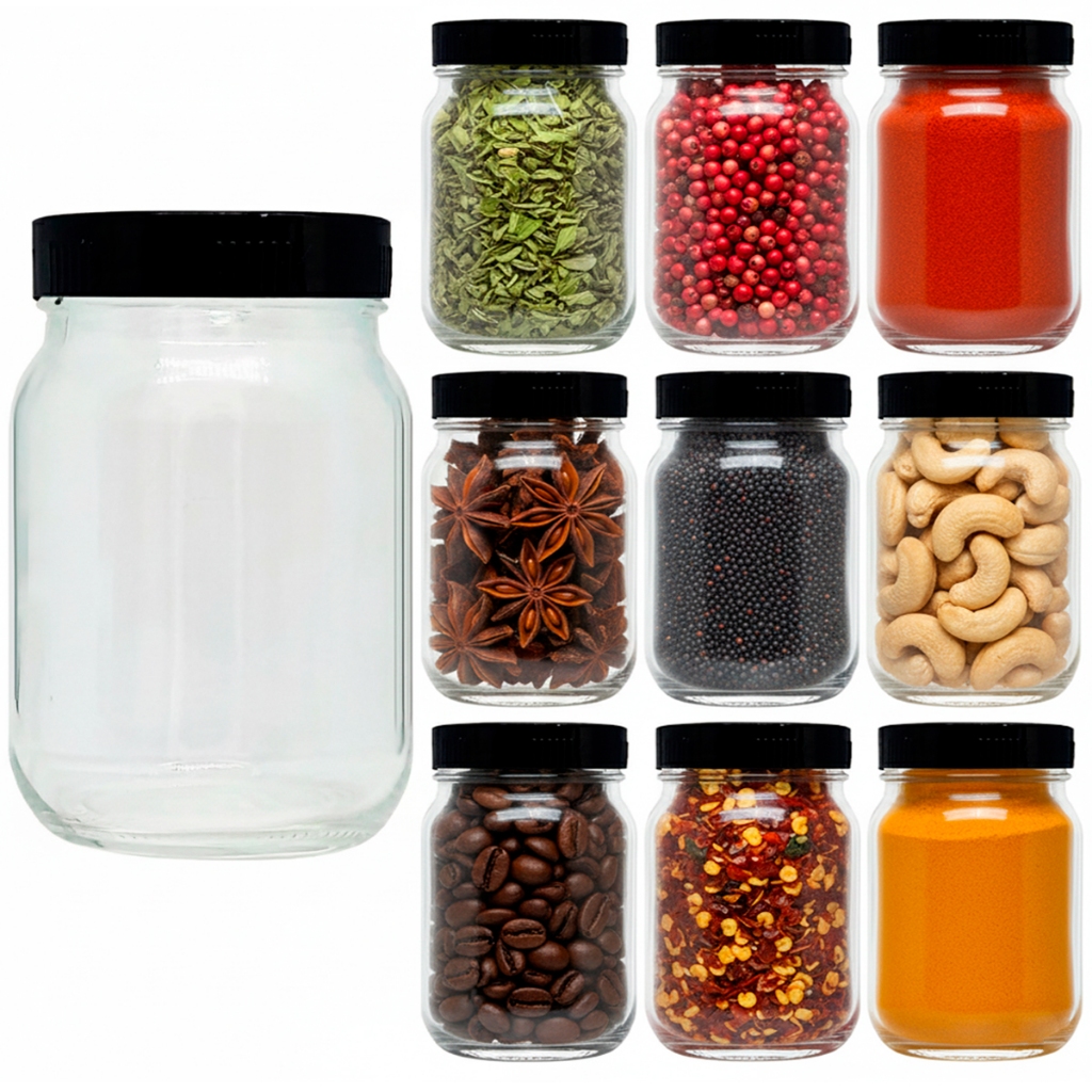 Kit 10 Pote de Vidro 267ml Com Tampa Plástica Para Temperos Secos Castanhas Nozes em Oferta na Shopee
