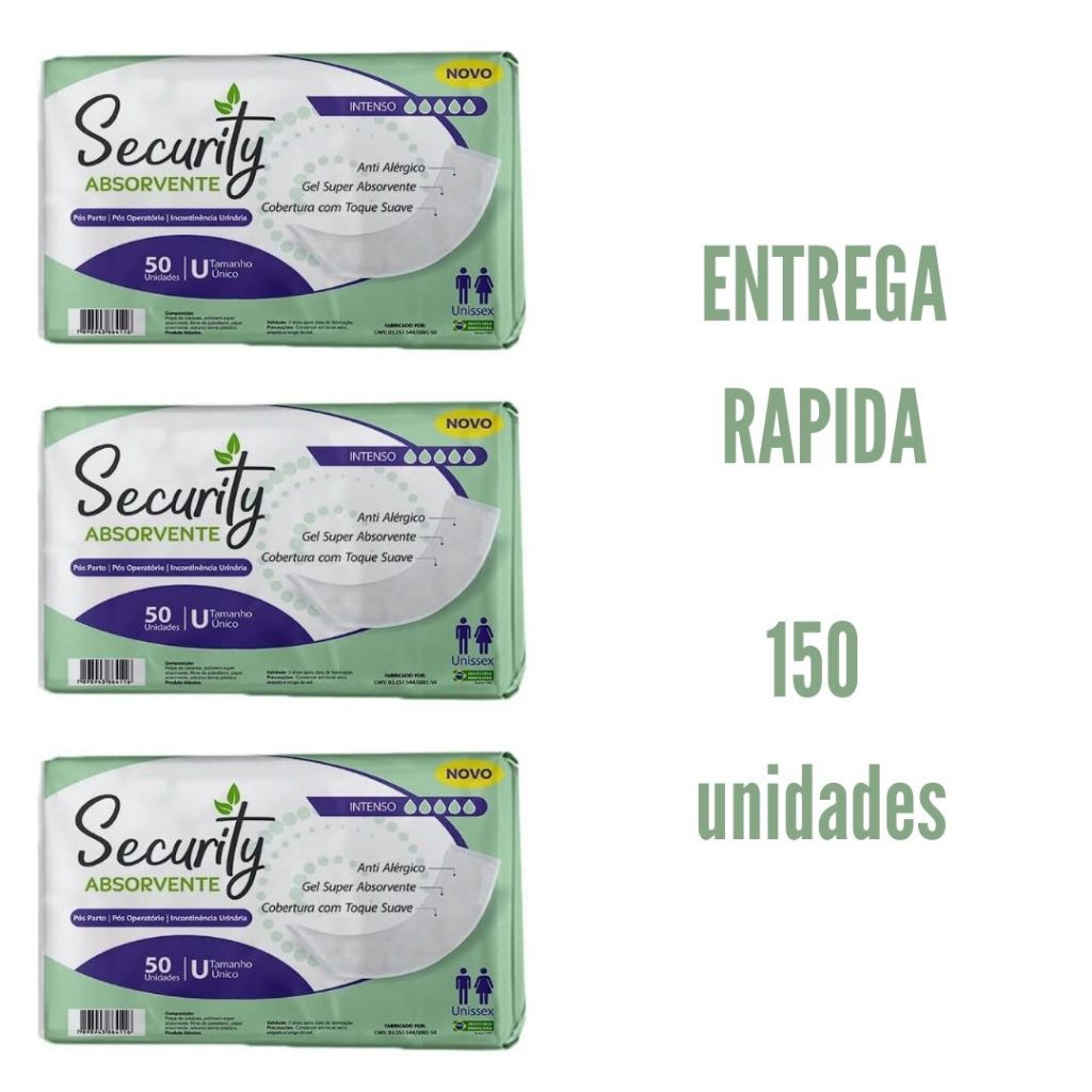 Kit Absorvente Geriátrico Security Para Adultos | Kit Econômico | Alta Absorção | Frete Rápido em Oferta na Shopee