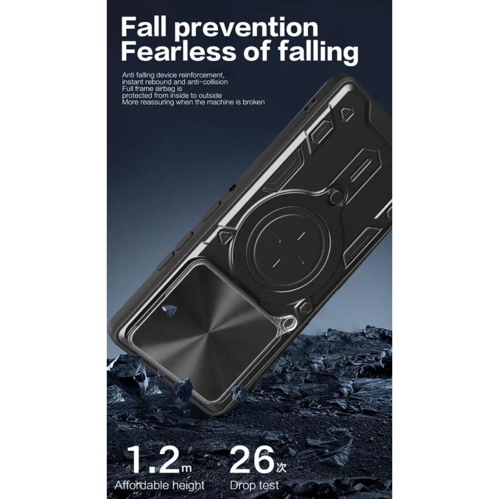 Capinha Para Motorola Moto Edge 60 Pro 5G -- Capa Case Armadura Militar Suporte 360 Proteção Câmera - detalhe