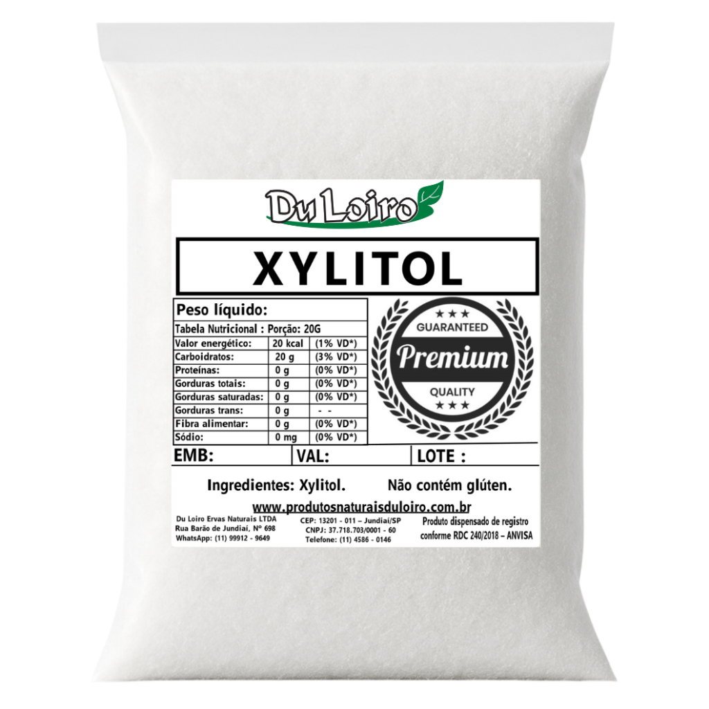 Xylitol (Xilitol) Cristal Puro Premium – Adoçante Natural de Baixa Caloria
