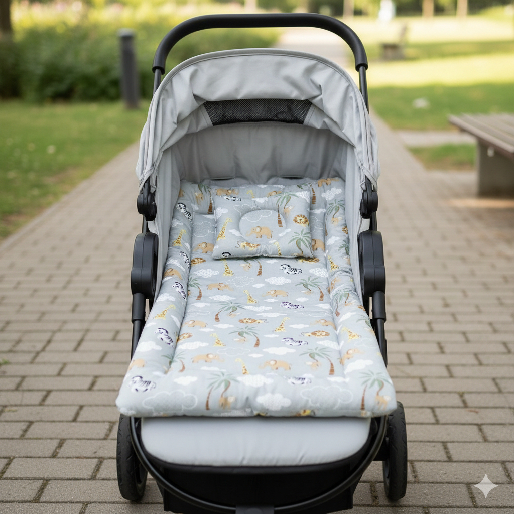 Imagem Colchonete para carrinho de bebê/Vários Temas/Safari/Meninas/Meninos/Unissex/PRONTA ENTREGA