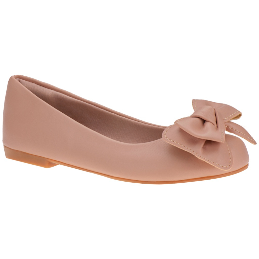 Sapatilha Infantil Feminina Sapato Bico Redondo Leve Boneca Salomé Menina Laço Nó Confortável Moda Atual Blogueira Festa