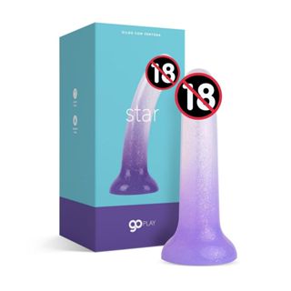 Dildo Penis com Ventosa e Gliter Em Silicone Go Play Star - Lilás em Oferta na Shopee