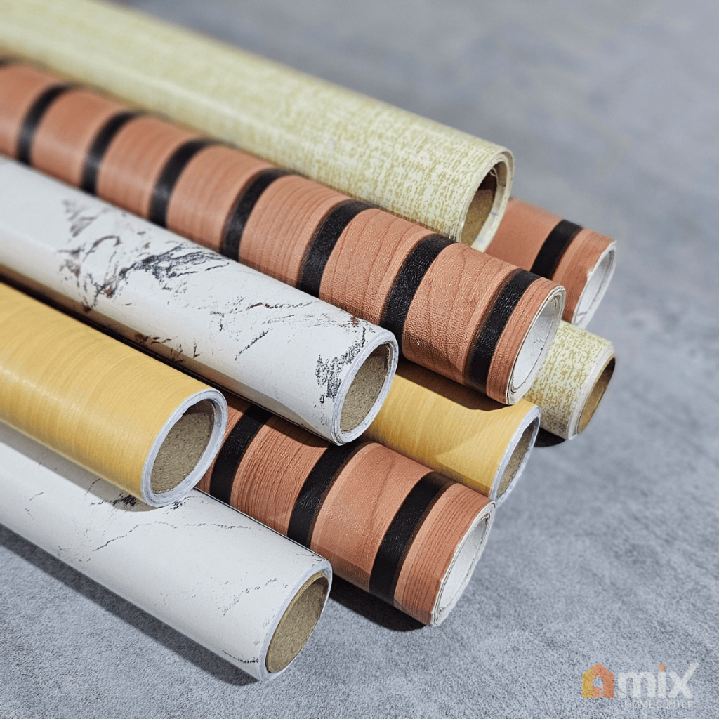 Kit 8 Rolos de Papel de Parede 2,00x0,45 Ripado Auto Colante Decoração