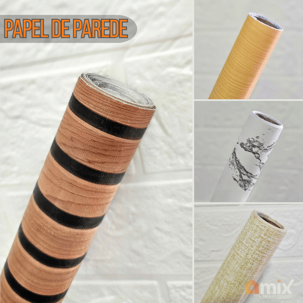 Kit 2 Rolos de Papel de Parede 2,00x0,45 Ripado Decoração Autocolante Sala Quarto · foto 2