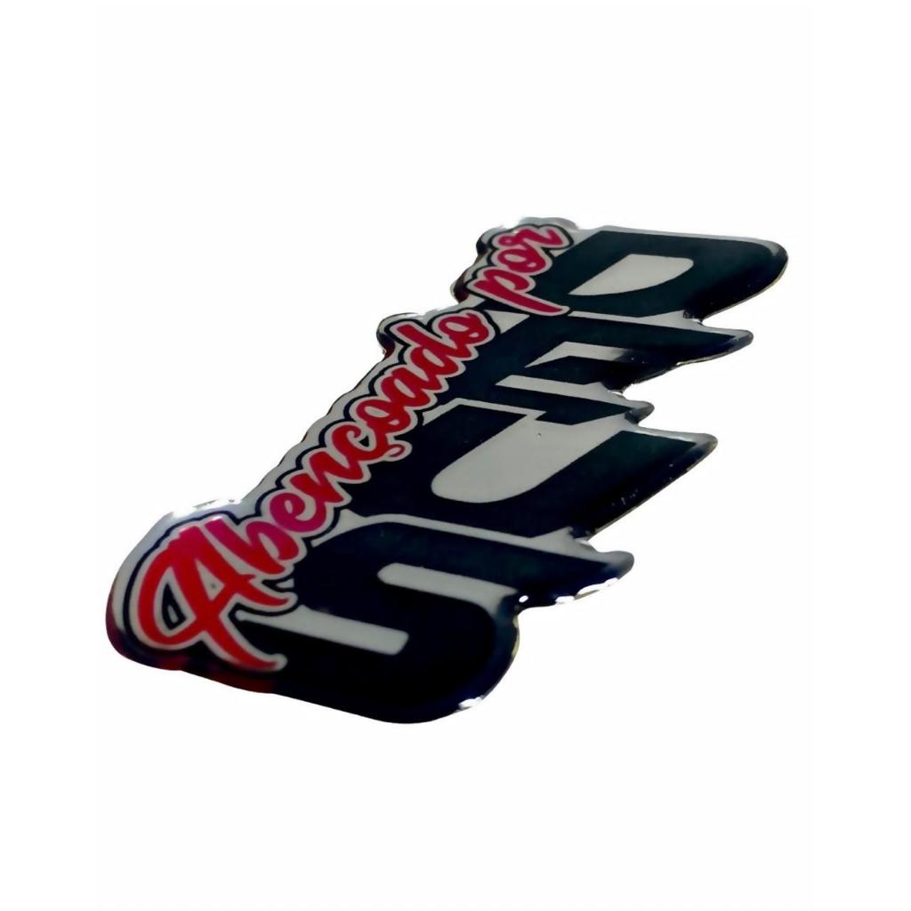 Adesivo 3D Abençoado P0r Deus Resinado