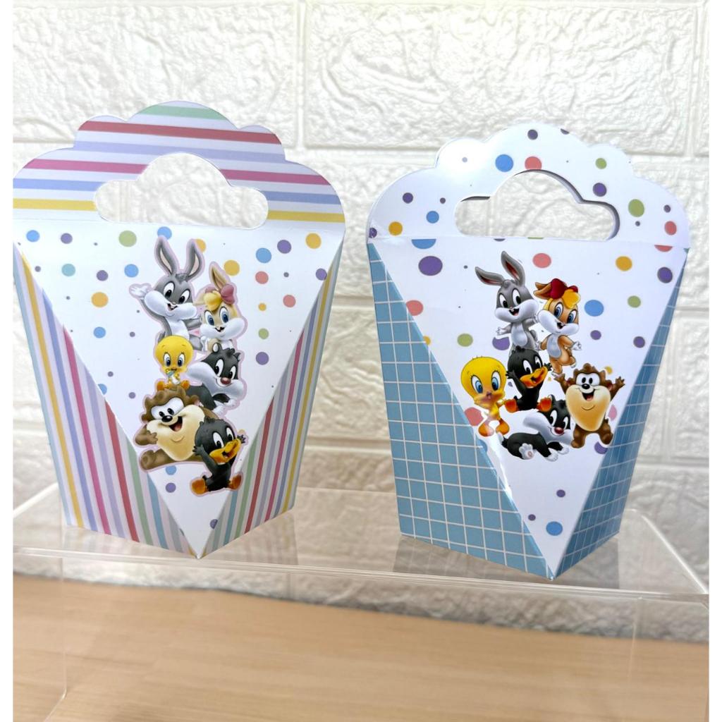 10 Caixinhas Personalizadas Baby Looney Tunes – Lembrancinha Festa Infantil Aniversário – Triangulove