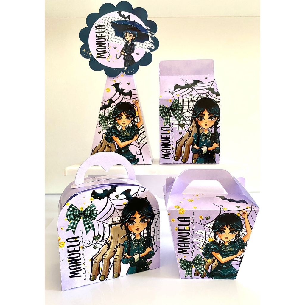 KIT LEMBRANCINHA PERSONALIZADA DE ANIVERSÁRIO WANDINHA - PAPELARIA PERSONALIZADA PEGUE E MONTE