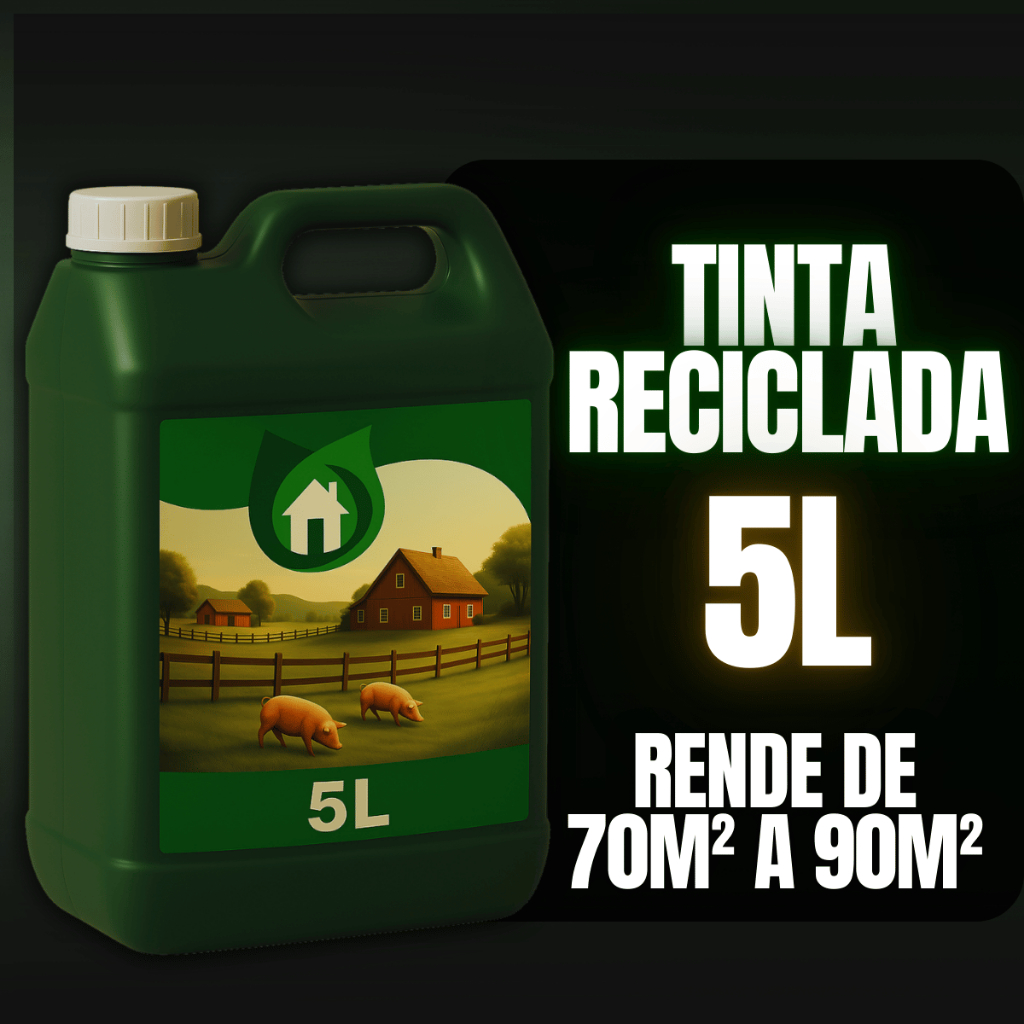 Tinta Óleo Reciclada 5L Econômica Alta Cobertura Para Ferro Madeira Portões Cercas Fazendas Chuva em Oferta na Shopee