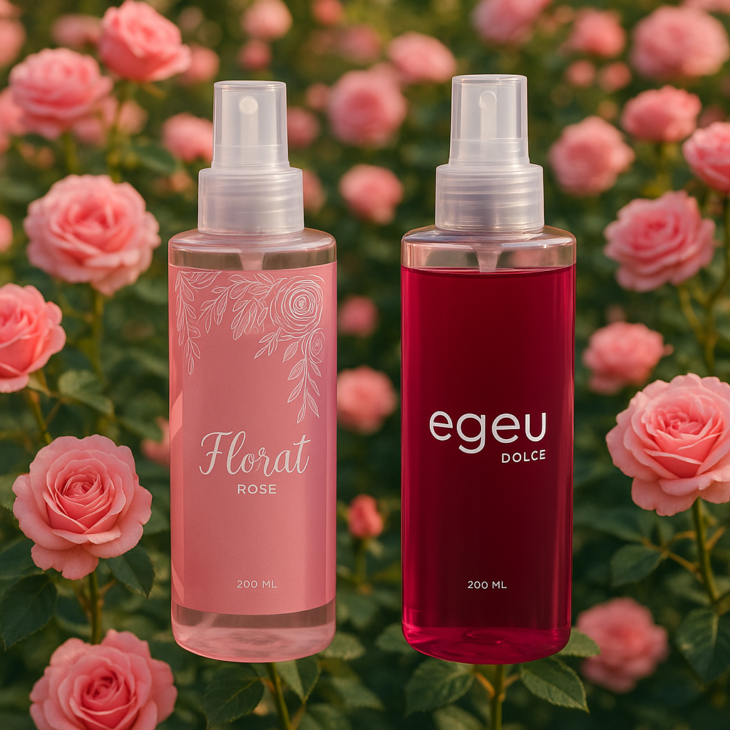 Kit Body Splash Feminino Florata Rose + Dolce 200ml cada.