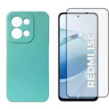 Kit 2X1 Xiaomi Redmi 15C - Película Cerãmica 9D + Capa TPU silicone colorida aveludada por dentro