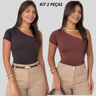 Kit 2 Ou 1 Unidade Blusa Feminina Mula Manca Suplex com Forro – Moda Blogueira Conforto e Estilo em Oferta na Shopee