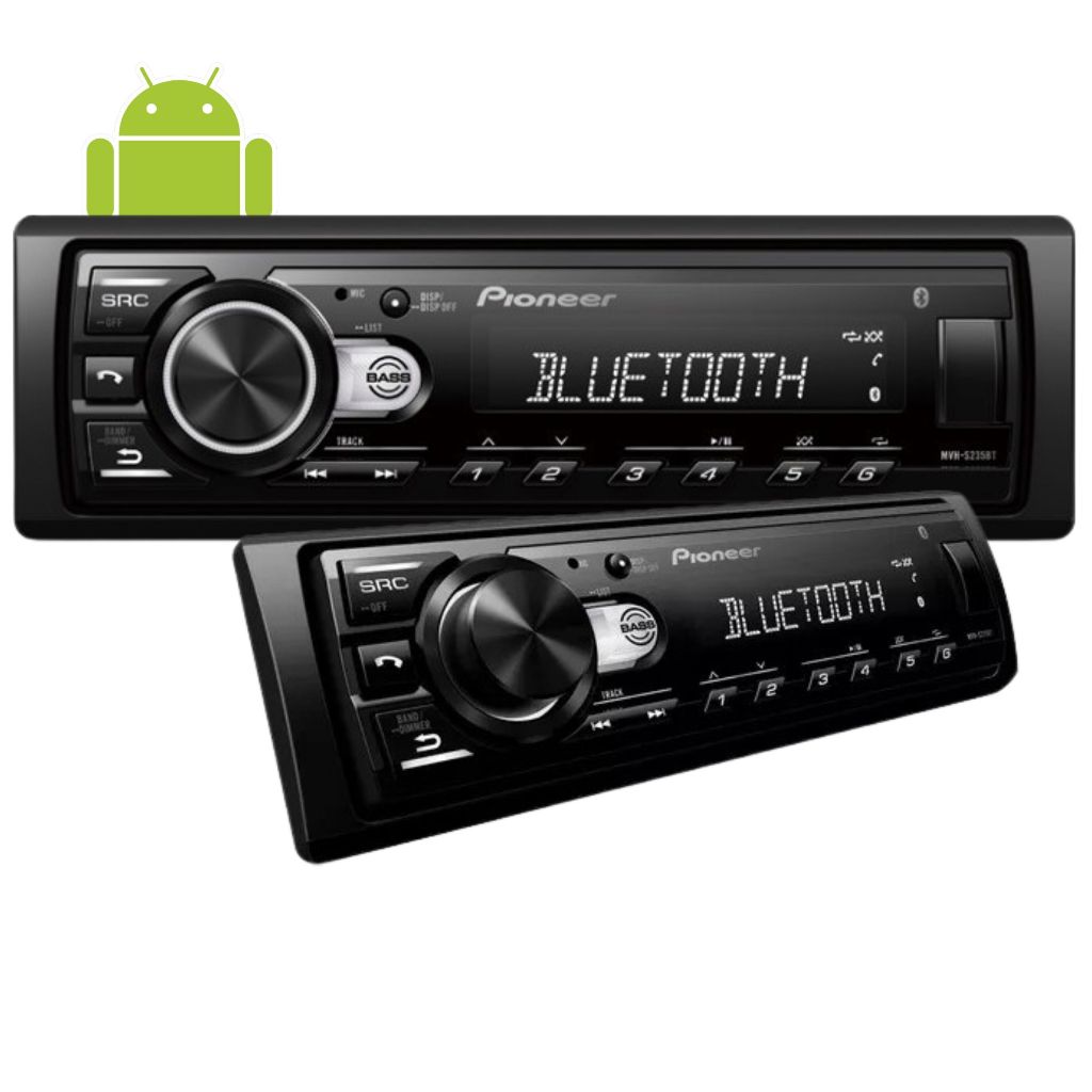 RÁDIO SOM AUTOMOTIVO PIONEER 1 DIN RECEIVER C/ BLUETOOTH USB FM EQUALIZADOR COMANDO DE VOLANTE