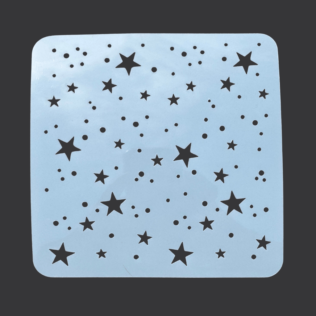 Estêncil Stencil Molde Vazado Estrelas para Pintura Tecido Scrapbook Cartões e Artesanato Lua Decor