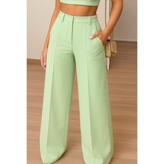 ✨💕CALÇA FEMININA SOCIAL TENDENCIA PRIMAVERA VERÃO 2026 EN CANDY COLOR🔥🔥 em Oferta na Shopee