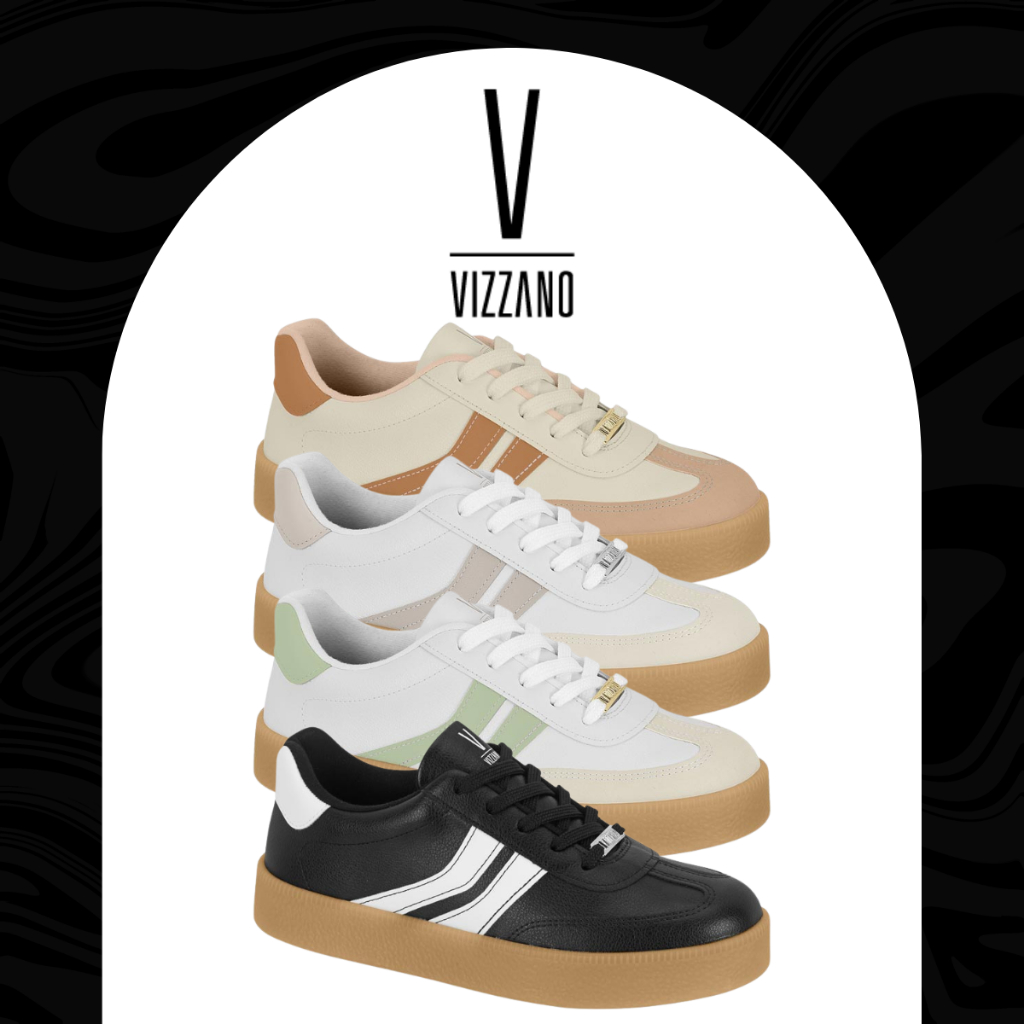 Tênis Casual Vizzano Palmilha Confortável Macia Calce Fácil Corrida Dia a Dia Trabalho em Oferta na Shopee