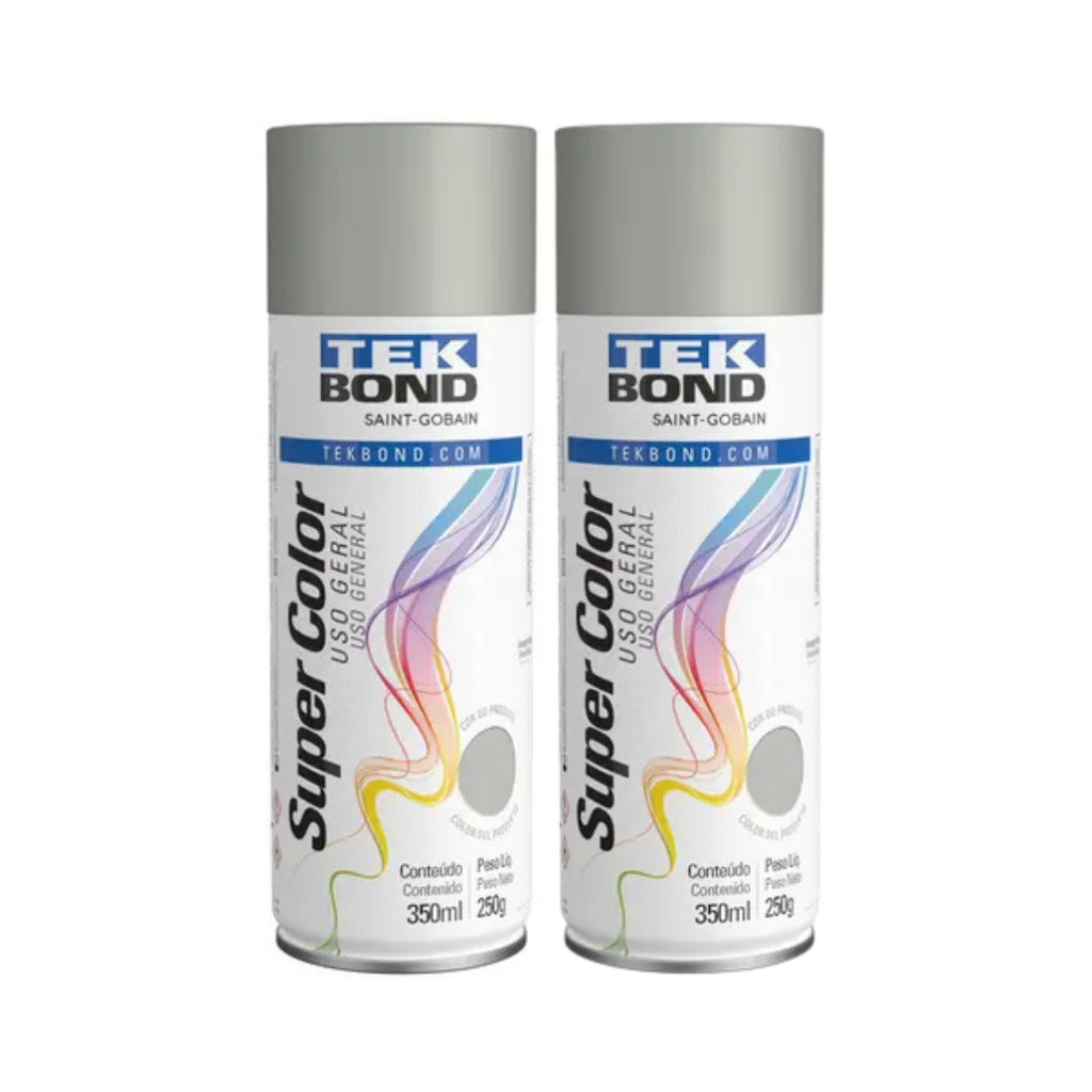 Primer Fundo Spray Cinza Uso Geral Tek Bond 350ml Kit 2 em Oferta na Shopee