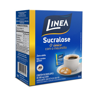 Adoçante Sucralose Em Pó Linea 50 Sachês de 500mg em Oferta na Shopee
