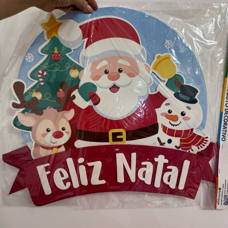 Painel Natalino EVA Feliz Natal 52x49 cm EVA Piffer - Inspire sua Festa Loja