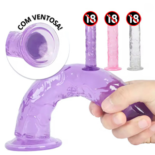 Penis De Borracha Silicone Realistico Consolo Prótese Com Ventosa Grande em Oferta na Shopee