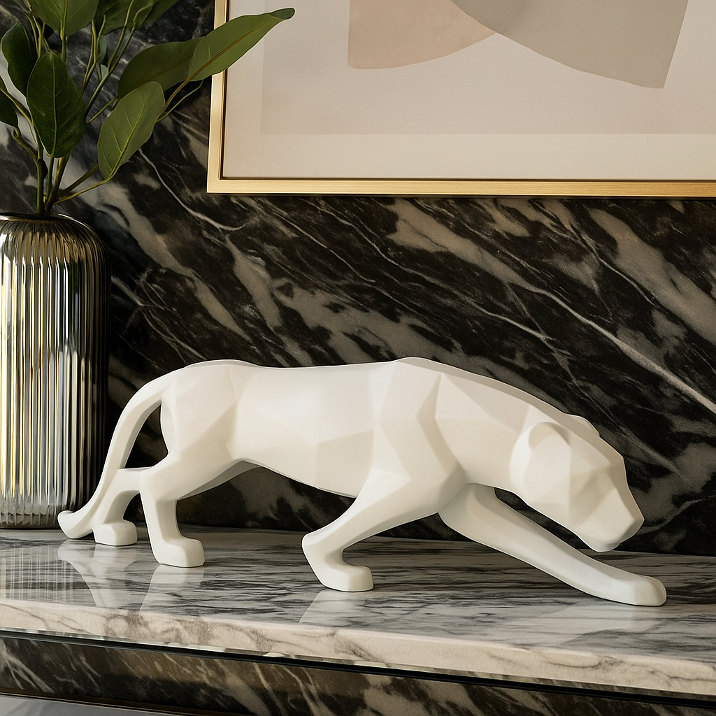 Enfeite Decorativo Pantera Negra Estatueta Elegante Luxo Para Sala Escritório Casa Estante em Oferta na Shopee