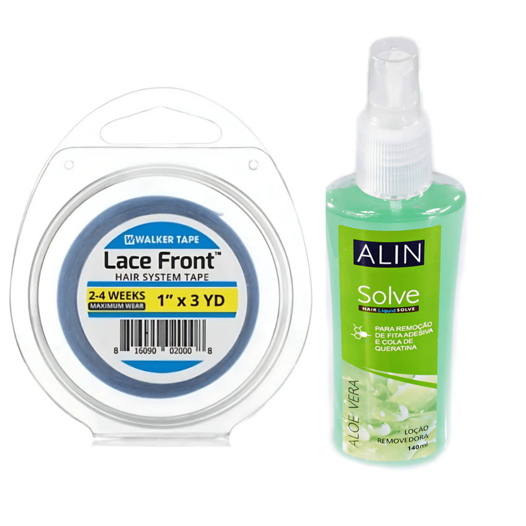 Fita adesiva Azul Walker Tape Mega Hair Lace Front Capilar Prótese Extra Forte 3 Yards + Removedor