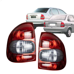 Par De Lanterna Traseira Corsa Classic/sedan Fumê 2000/2010