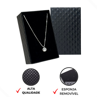 Caixinha Pequena de Papel Rígido Preta para Semi Joias Biju Brinco Colares em Oferta na Shopee