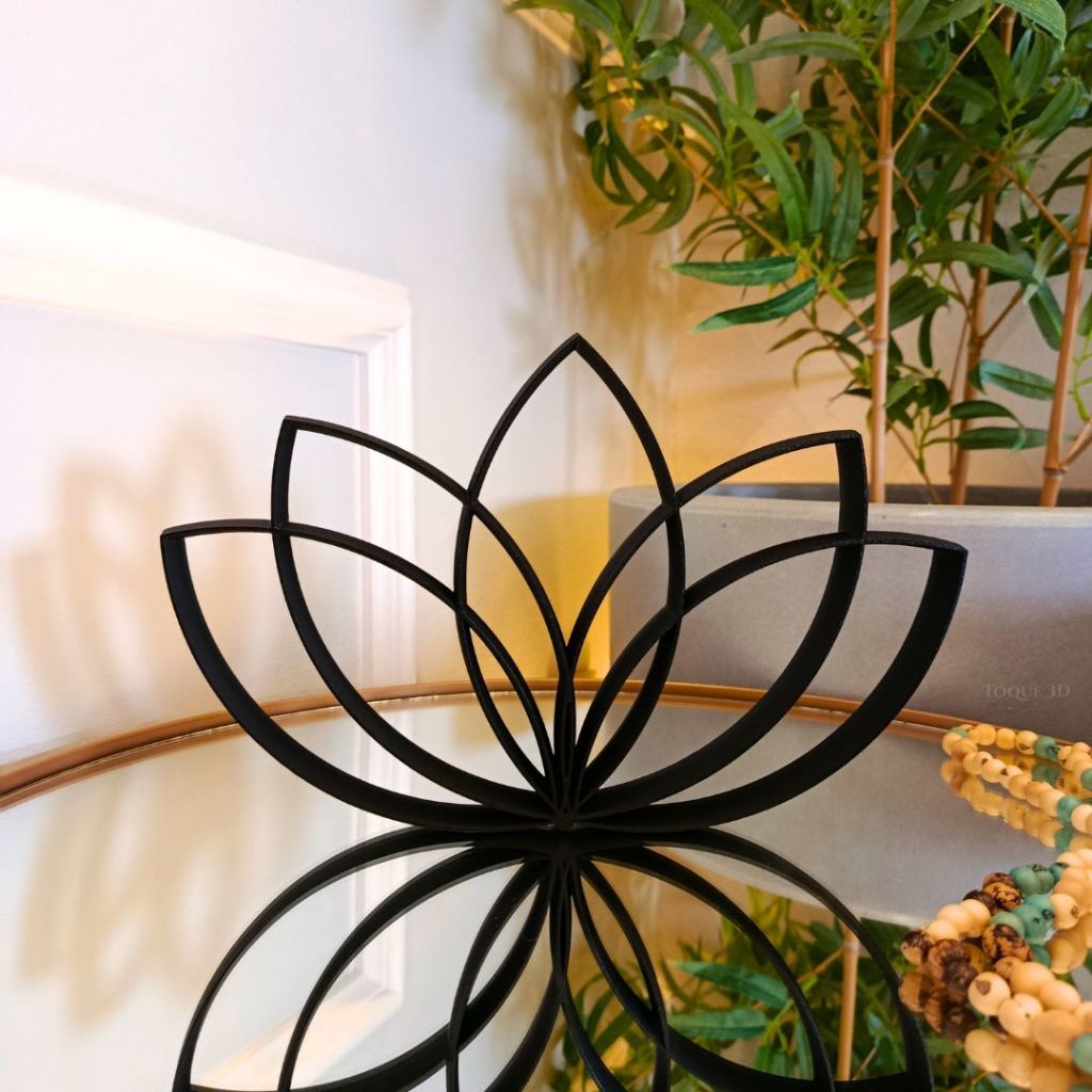 Estatueta Flor de Lótus - Símbolo da Vida, Decoração Sala, Quarto, Escritório em Oferta na Shopee