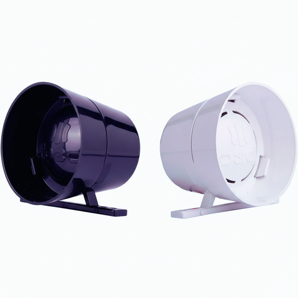 Sirene de Alarme Residencial 12V Alta Potencia 116db Branca ou Preta