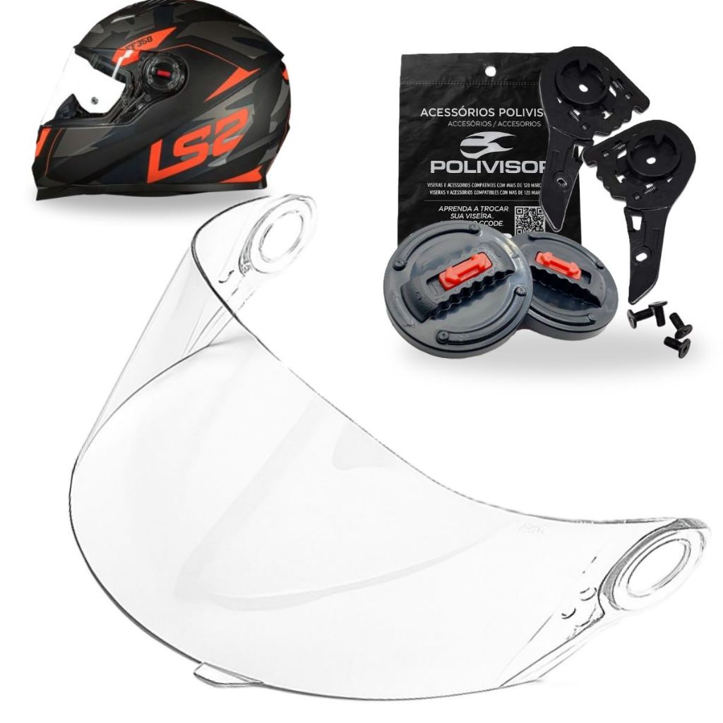 Viseira + Reparos Fw3 Gt Gt2 Gt5 / Ls2 FF358 FF392 FF396 em Oferta na Shopee