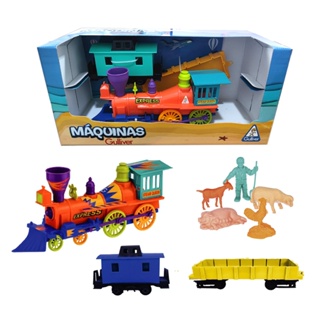Brinquedo Kit Locomotiva Com 2 Vagões + Figuras Máquinas Gulliver Na Caixa Decoração Infantil Trem em Oferta na Shopee