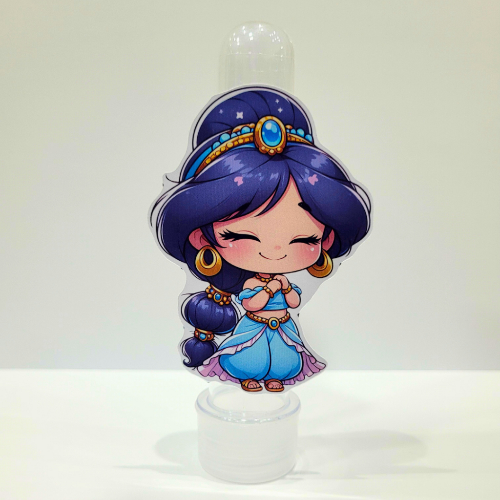 Aplique 3D para Tubete Princesa da Disney Jasmine - Personalizado para Lembrancinha - Pegue e Monte
