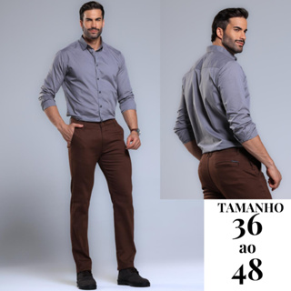 Calça Masculina Sport Fino Alfaiataria Bolso Embutido Tecido Premium em Oferta na Shopee