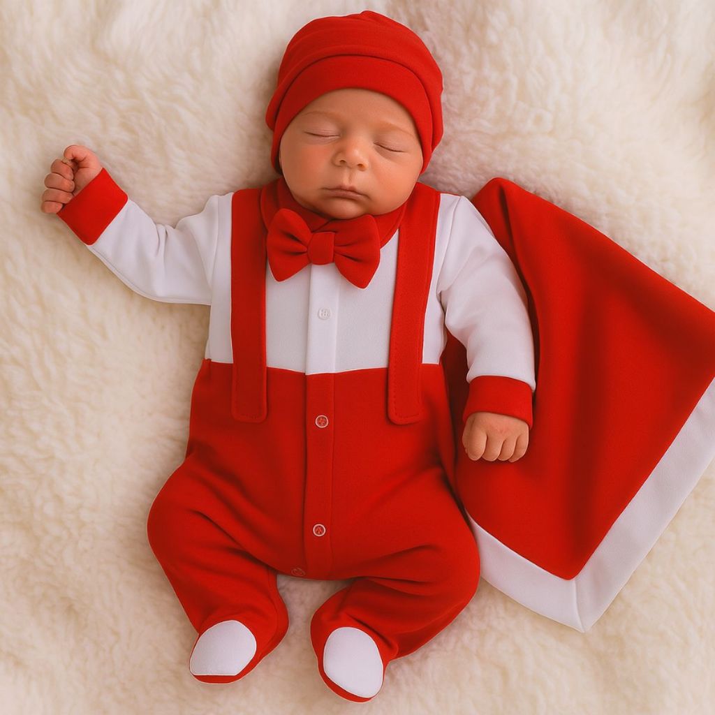 Saída Maternidade Para Bebê Menino Heitor- 4 Peças Roupa De Bebê Conjuntos Para Recém Nascido em Oferta na Shopee