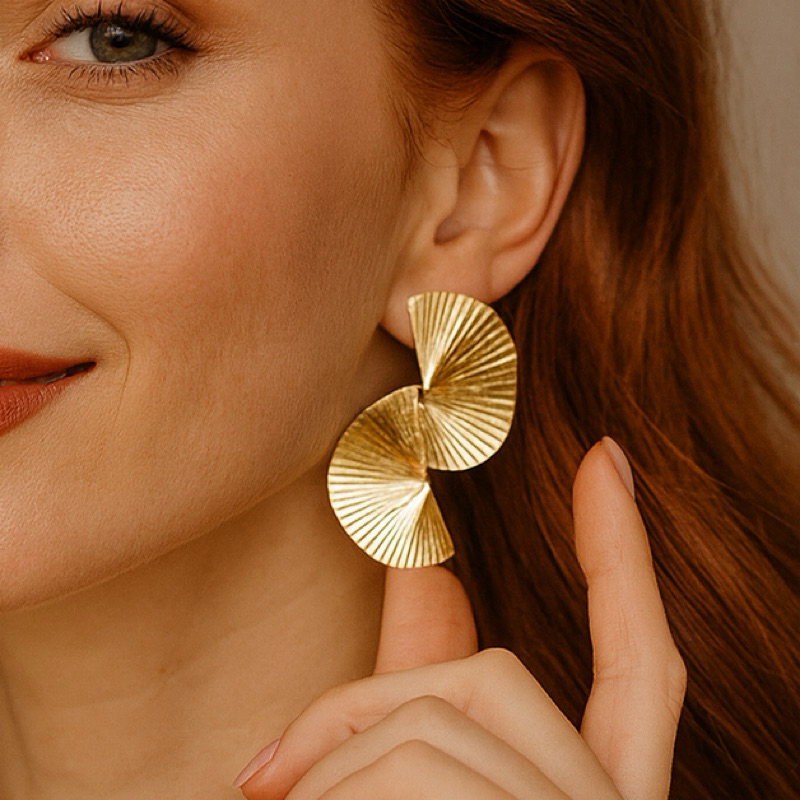 Brinco Leque Duplo: Onde Comprar | BuscaProdutos