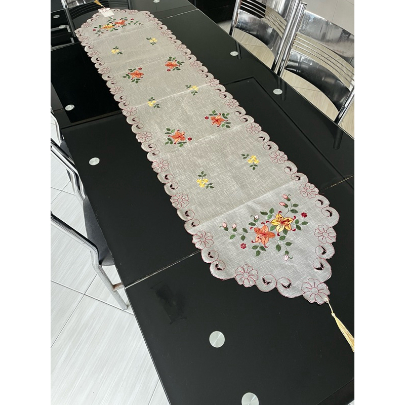 Caminho de Mesa Bordado/ Passadeira 1,80m Luxo Decorativo para Jantar Cozinha Sala em Oferta na Shopee