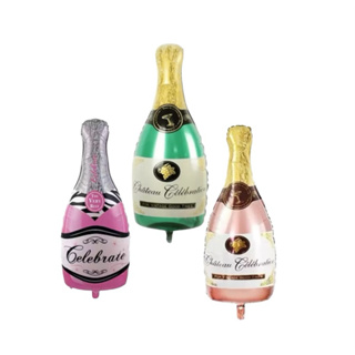 Kit C/5/10 Balão Metalizado Garrafa Champagne Festas Ano Novo Decorações 40cm em Oferta na Shopee