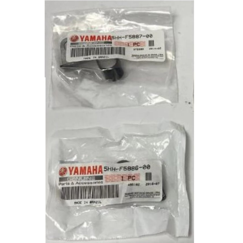 YBR125 FACTOR125ED 2003/2016 PAR (02) SUPORTE SUPERIOR DE FIXAÇÃO DA MANGUEIRA FLEXÍVEL FREIO DIANTEIRO ORIGINAL YAMAHA