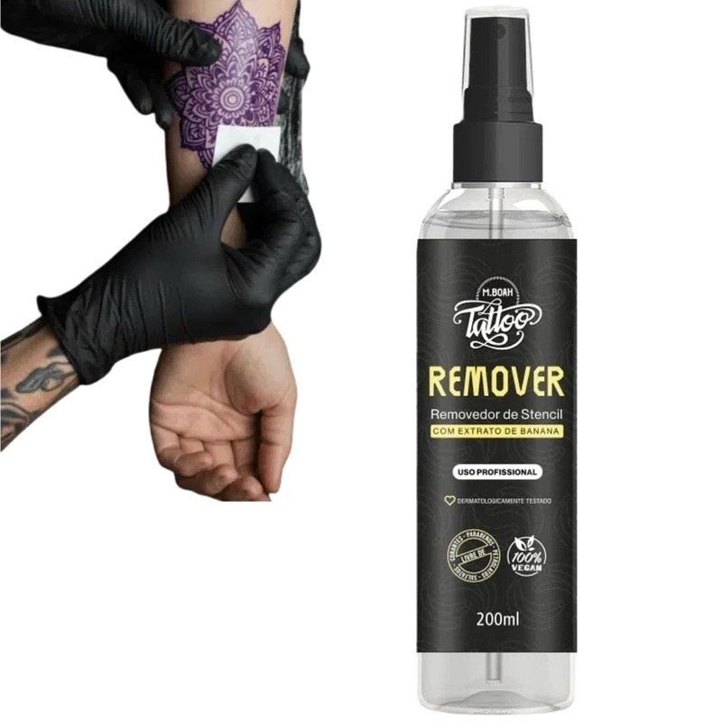 Remover MBoah tattoo removedor de decalque de tatuagem 200ml remoção de decalque Transfer tattoo