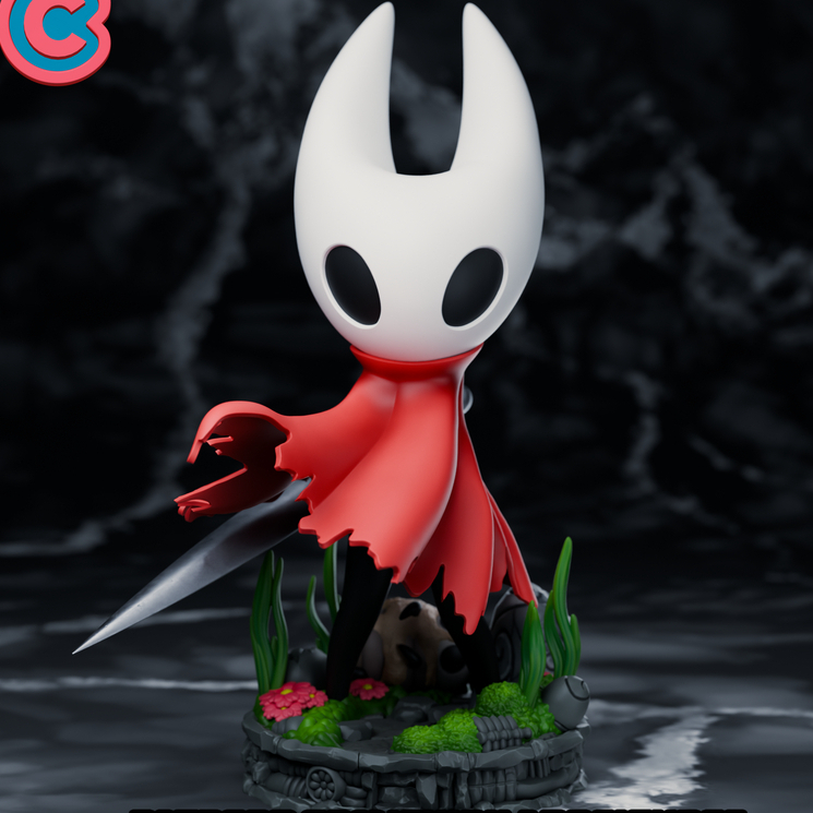 action figure diorama Hornet - game Hollow Knight Silksong - Chibi - boneco de coleção Hornet - Hollow Knight Silksong