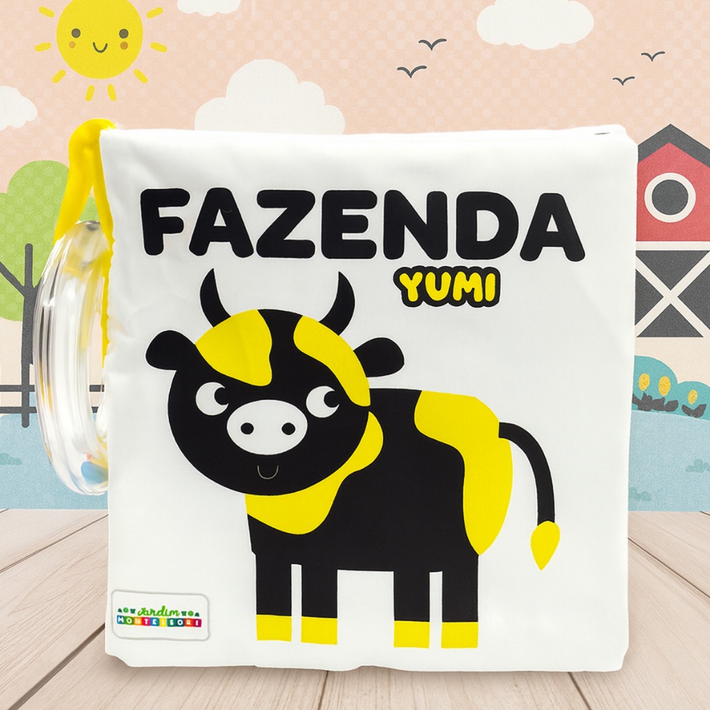 Livro De Pano Macio Para Bebês Alto-contraste Animais Fazenda Sensorial Bebê Chocalho 0 A 6 Meses Montessori em Oferta na Shopee