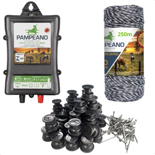 Kit Central Aparelho De Choque Eletrificador De Cerca Elétrica Rural + Fio 250m +100 Isoladores em Oferta na Shopee
