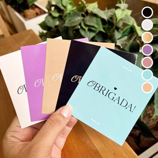Cartão de Agradecimento ao Cliente pela Compra 9x10cm - OBRIGADA Coloridos em Oferta na Shopee