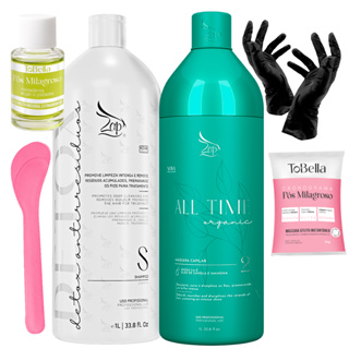 Kit Progressiva Sem Formol Zap All Time Organic 1 Litro - 500ml em Oferta na Shopee