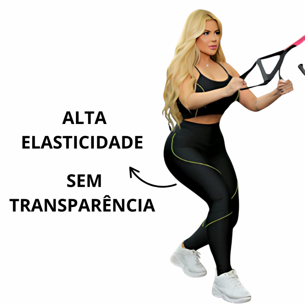 Conjunto Feminino Fitness Para Academia Com Bastante Elastano | Sem Transparência Corpo & Alma Store