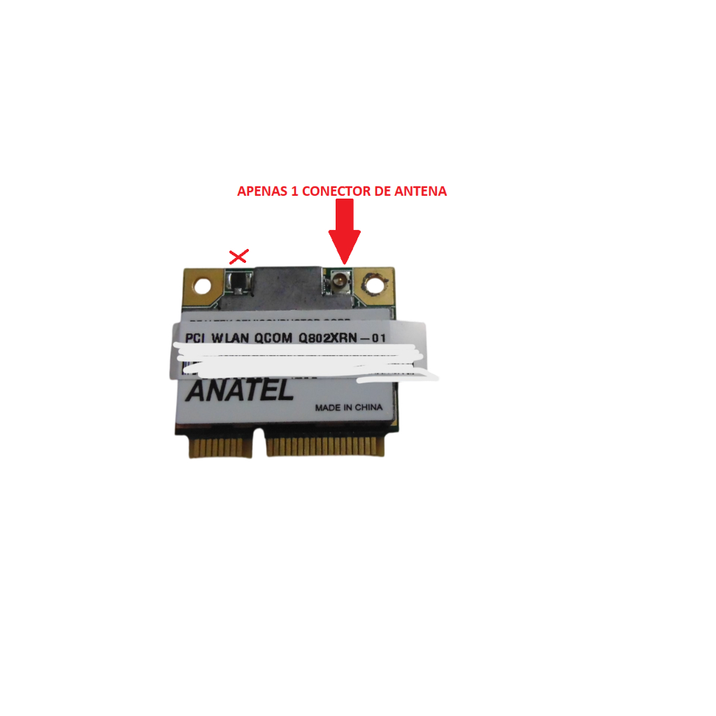 Placa Wireless Notebook Para Cce Win T35l+ Com 1 Conector de Antena