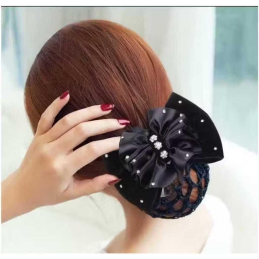 Presilha Laço Redinha Para Cabelo Coque Profissional Reforçada - Ideal Para Uso Salão e Estilo