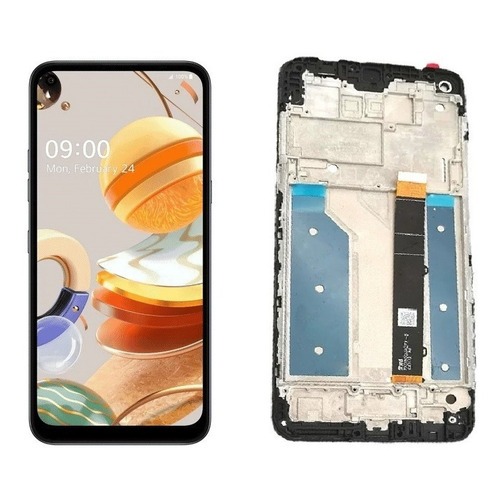 Tela Frontal Display Touch Para LG K61 Lmq-630 C/Aro